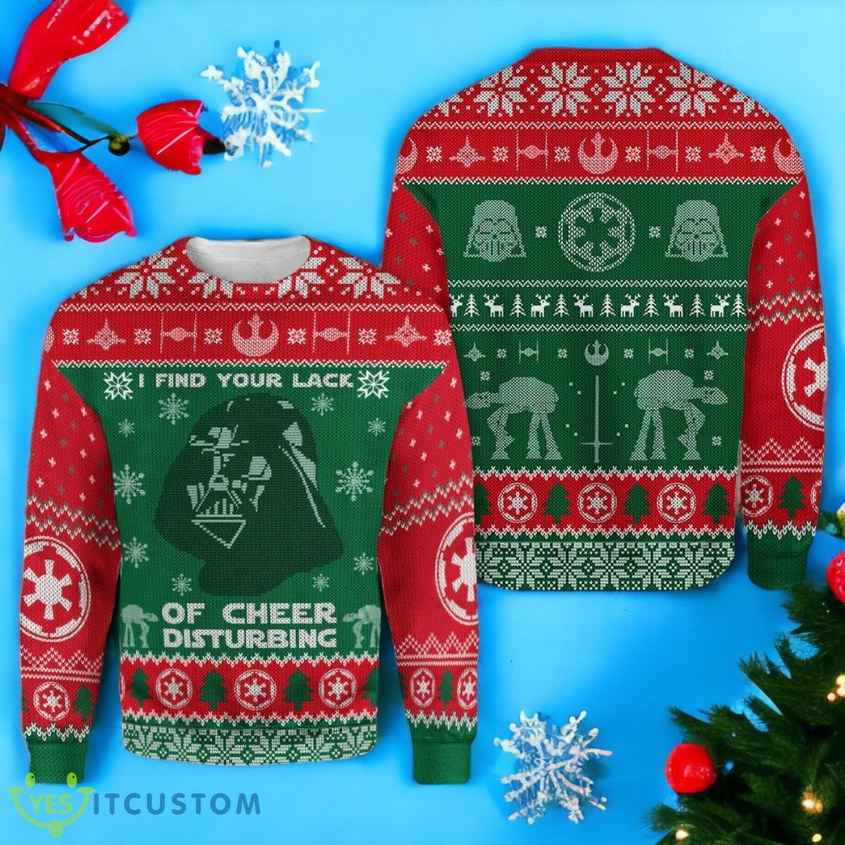 Star Wars Darth Vader Christmas Ugly Sweater 3 Star Wars Darth Vader Christmas Ugly Sweater Product Photo 1