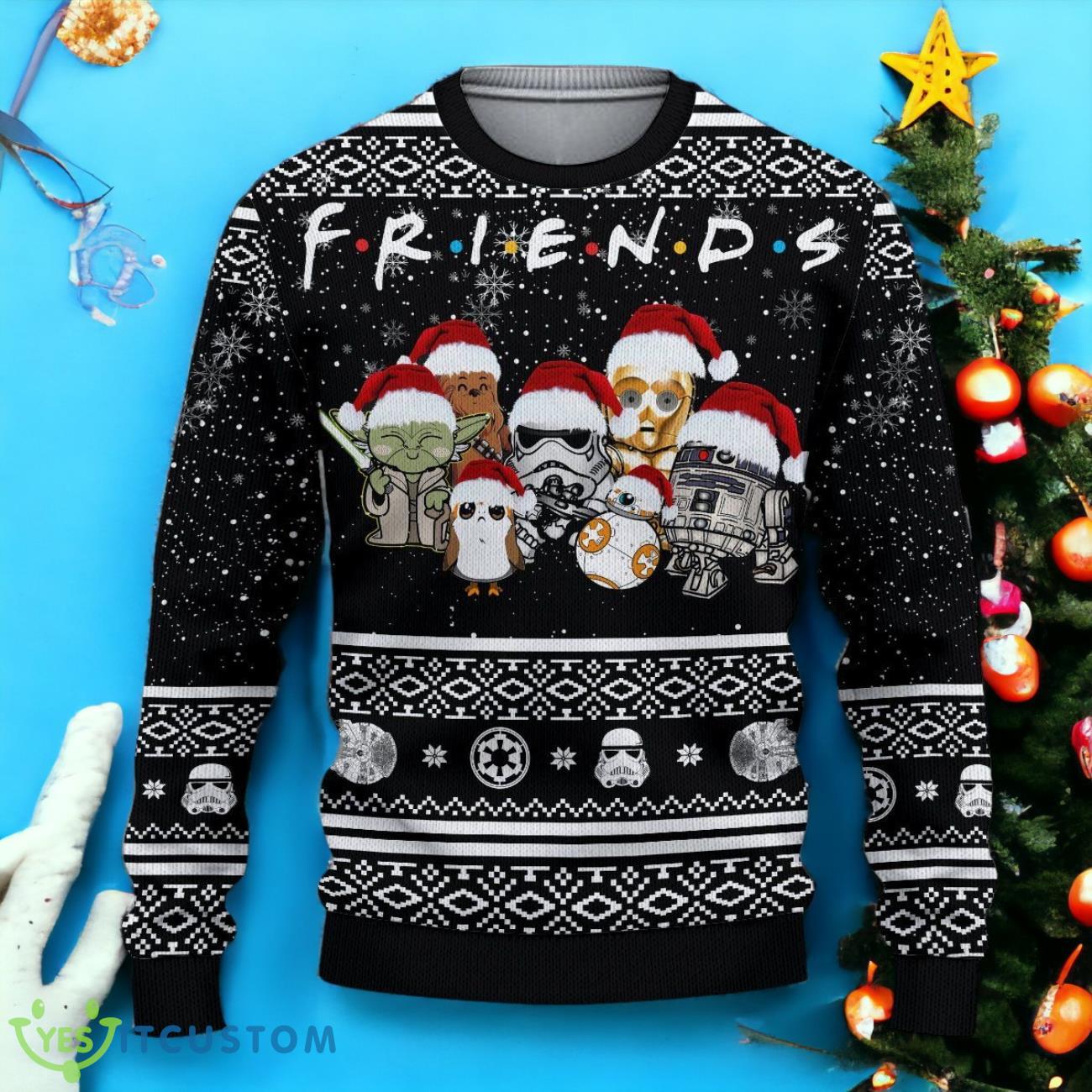 Star Wars Friends Christmas Ugly Sweater 3 Star Wars Friends Christmas Ugly Sweater Product Photo 1