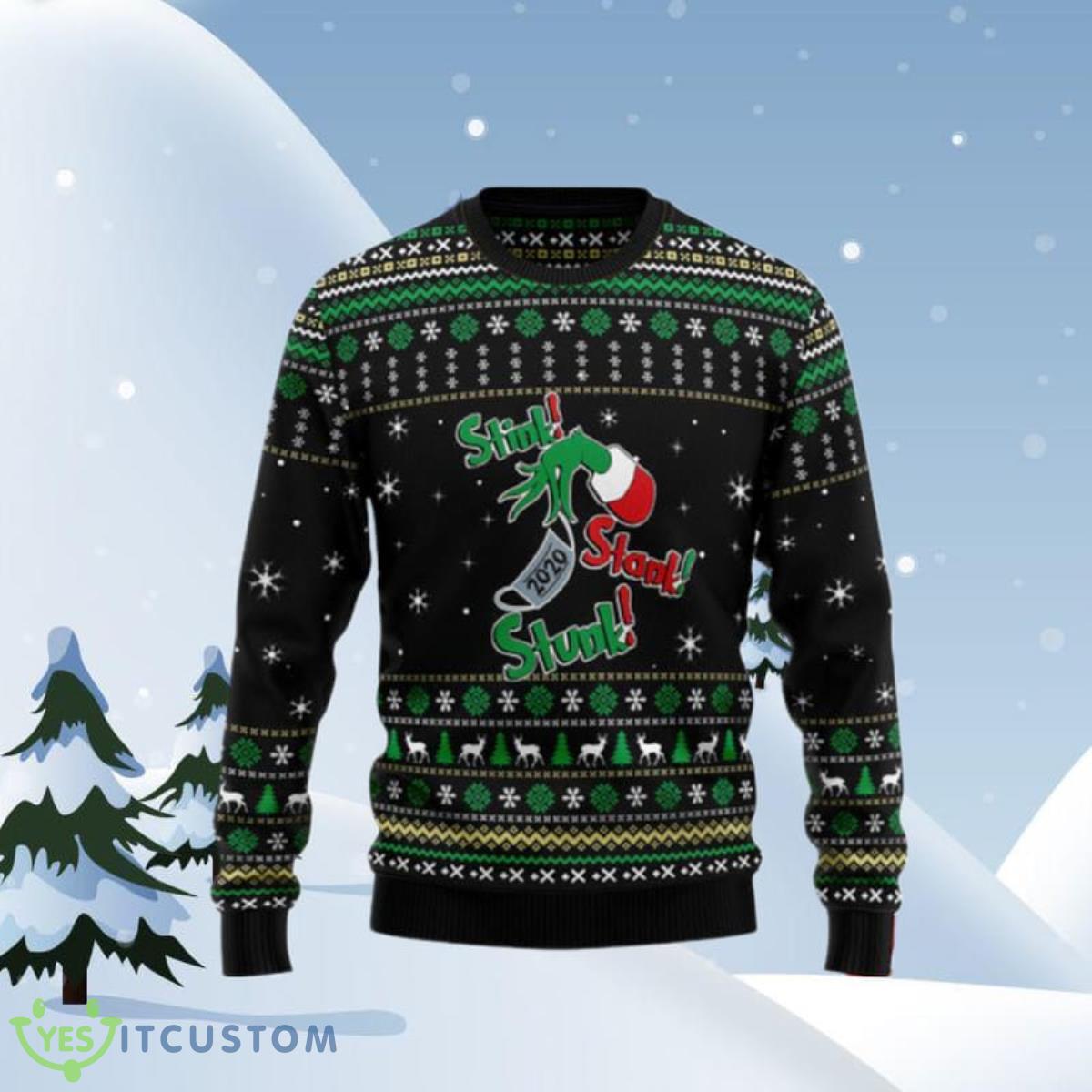 Stink Stank Stunk Grinch Ugly Christmas Sweaters Unique Gift 3 Stink Stank Stunk Grinch Ugly Christmas Sweaters Unique Gift Product Photo 1