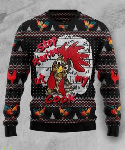 Stop Staring At My Cock 3D Ugly Christmas Sweater, Xmas Gift For Everyone Product Photo 1