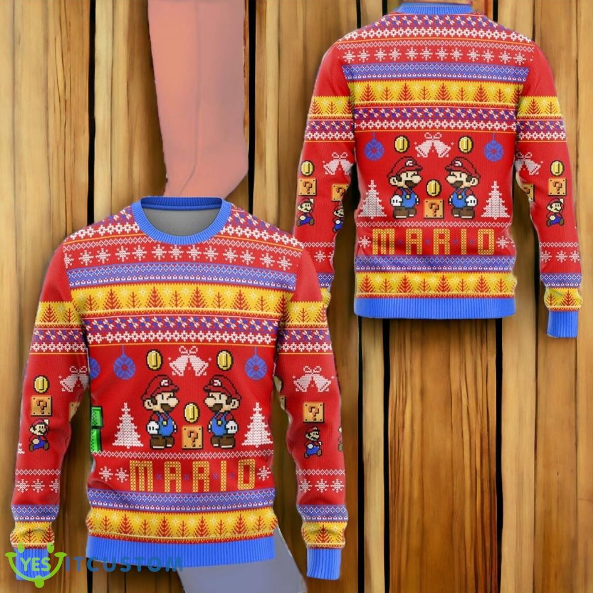 Super Mario Ugly Christmas Sweatshirt Mario Luigi Princess Peach Christmas Sweater 3 Super Mario Ugly Christmas Sweatshirt Mario Luigi Princess Peach Christmas Sweater Product Photo 1