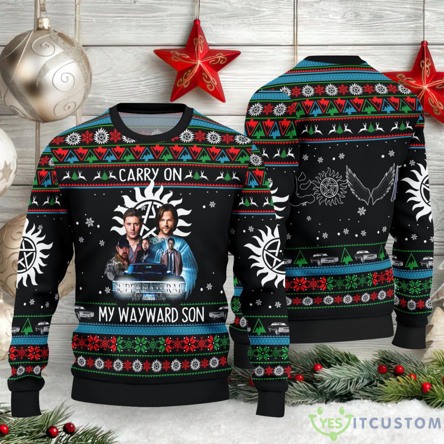 Supernatural Ugly Christmas Sweater Cute Christmas Gift Ideas 3 Supernatural Ugly Christmas Sweater Cute Christmas Gift Ideas Product Photo 1