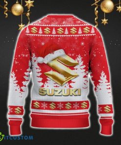 Suzuki Ugly Christmas Sweater Car Lovers Santa Hat Tree Christmas For Fans Gift - Suzuki Ugly Christmas Sweater_3