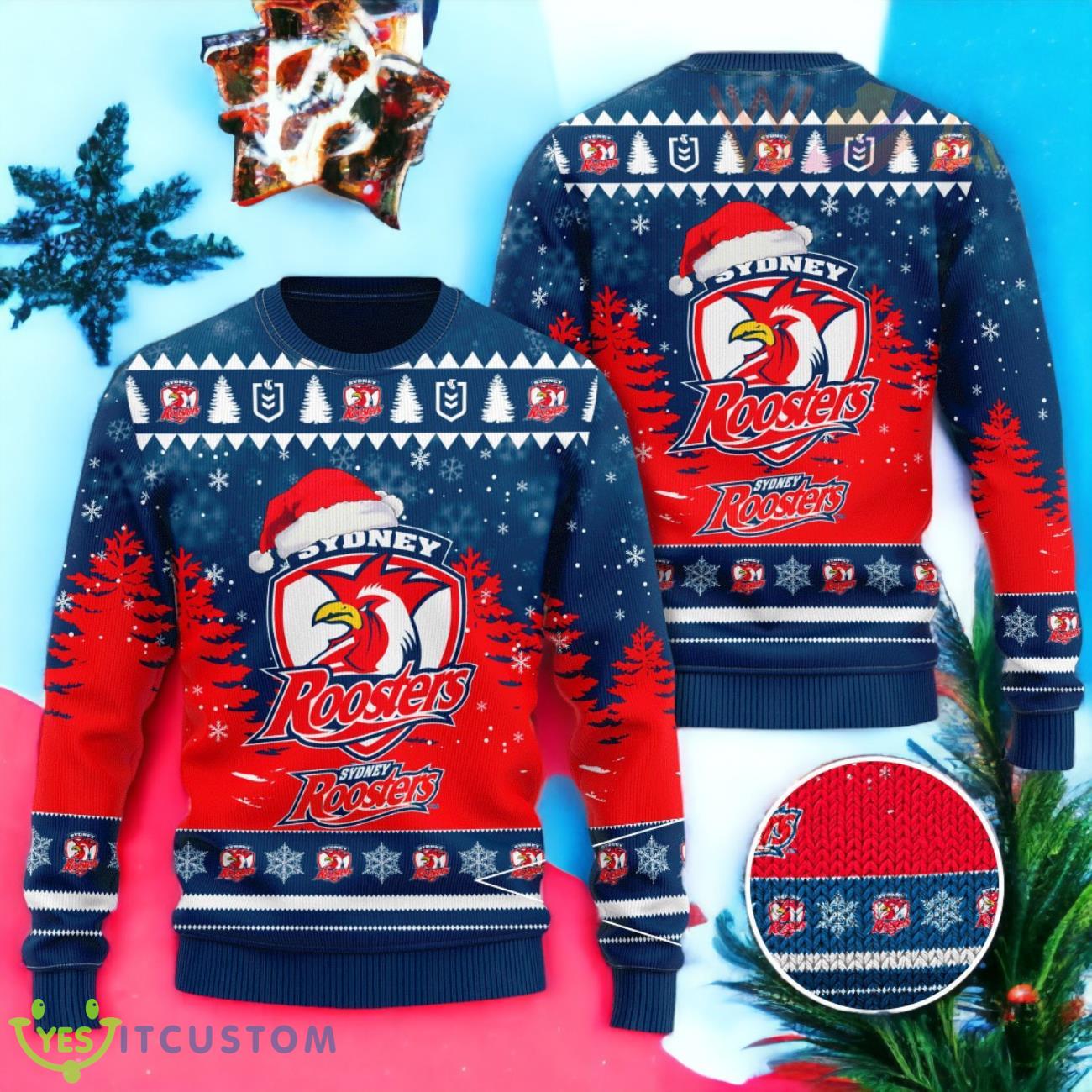 Sydney Roosters 3D Sweater 2023 3 Sydney Roosters 3D Sweater 2023 Product Photo 1