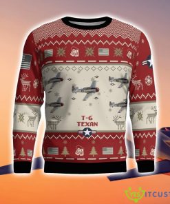 T-6 Texan T6 Aircraft Ugly Christmas Sweater Christmas Gift Veteran 3D Sweater Red Corlor 4 T-6 Texan T6 Aircraft Ugly Christmas Sweater Christmas Gift Veteran 3D Sweater Red Corlor Product Photo 2
