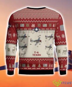 T-6 Texan T6 Aircraft Ugly Christmas Sweater Christmas Gift Veteran 3D Sweater Red Corlor 5 T-6 Texan T6 Aircraft Ugly Christmas Sweater Christmas Gift Veteran 3D Sweater Red Corlor Product Photo 3