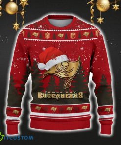 Tampa Bay Buccaneers Ugly Christmas Sweater Snowflakes Santa Hat Logo For Men And Women Gift Christmas - Tampa Bay Buccaneers Ugly Christmas Sweater_2