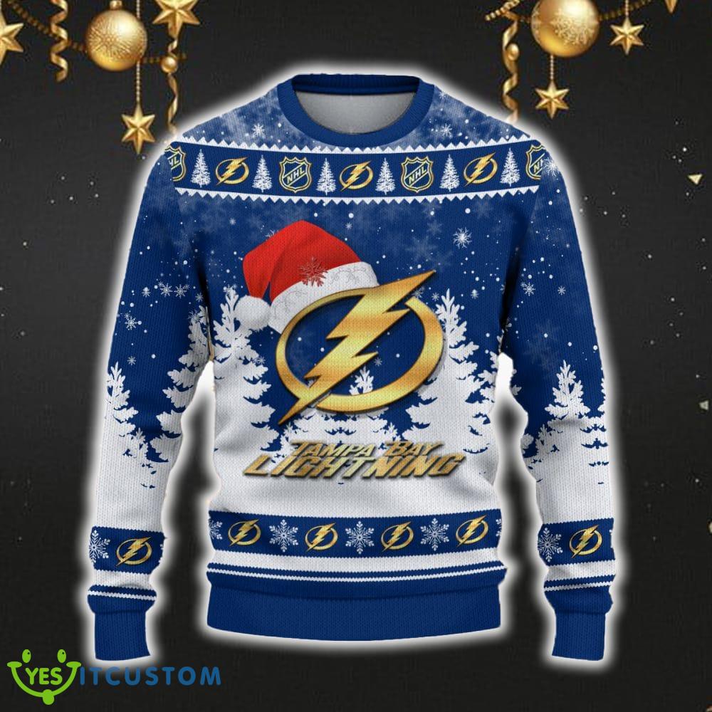 Tampa Bay Lightning Ugly Christmas Sweater Snowflakes Santa Hat Logo For Men And Women Gift Christmas 5 Tampa Bay Lightning Ugly Christmas Sweater Snowflakes Santa Hat Logo For Men And Women Gift Christmas - Tampa Bay Lightning Ugly Christmas Sweater_2