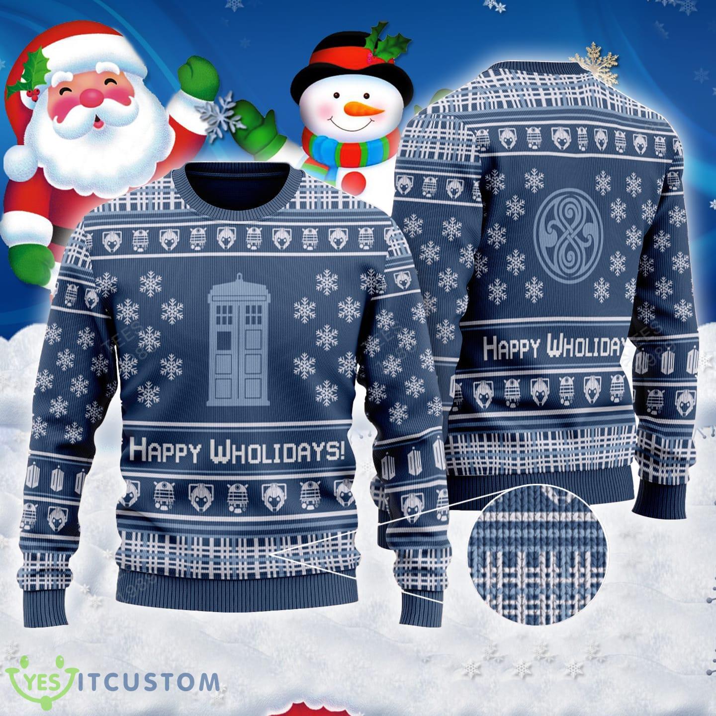 Tardis Ugly 3D Sweater Christmas 3 Tardis Ugly 3D Sweater Christmas - Tardis Ugly 3D Sweater Christmas