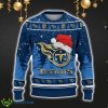 Tennessee Titans Ugly Christmas Sweater Snowflakes Santa Hat Logo For Men And Women Gift Christmas - Tennessee Titans Ugly Christmas Sweater_2