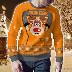 Tennessee Volunteers Cute Reindeer Ugly Christmas Sweater Christmas Party Gift Product Photo 2