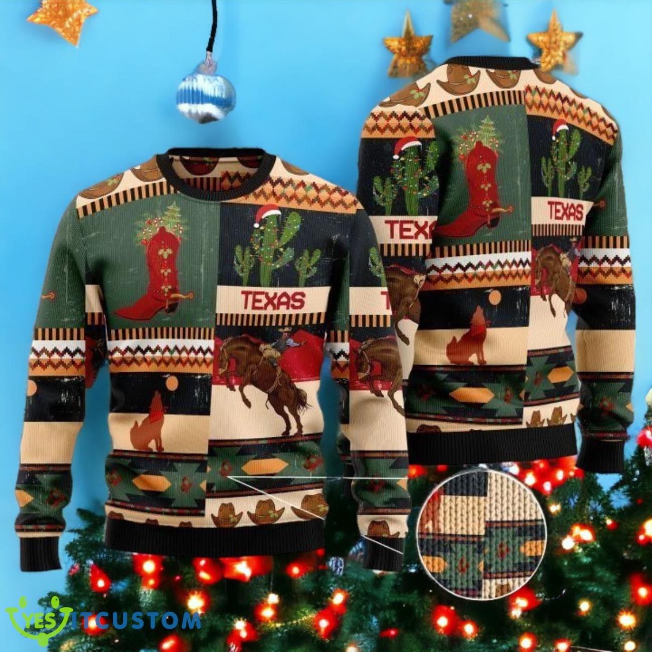 Texas Christmas Ugly Sweater 3 Texas Christmas Ugly Sweater Product Photo 1