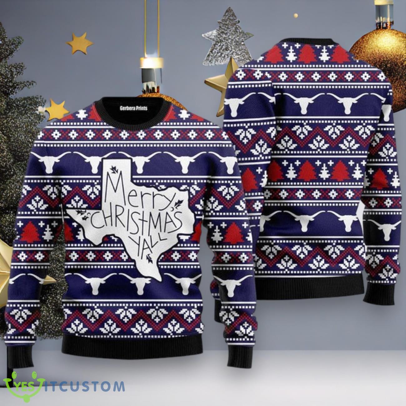 Texas Maps Merry Christmas Ugly Sweater For Everyone 3 Texas Maps Merry Christmas Ugly Sweater For Everyone Product Photo 1