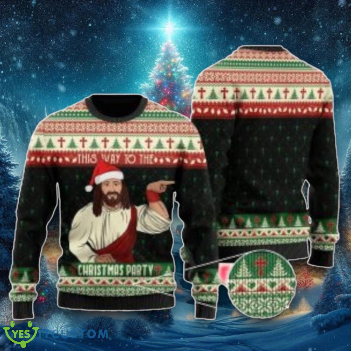 This Way To The Christmas Party Ugly Christmas Sweaters Unique Gift For Men And Women 3 This Way To The Christmas Party Ugly Christmas Sweaters Unique Gift For Men And Women Product Photo 1