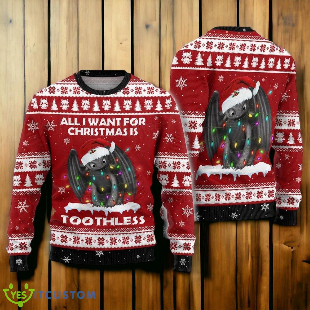 Toothless Sweater, Toothless Ugly Sweater, Toothless Sweater 3 Toothless Sweater, Toothless Ugly Sweater, Toothless Sweater Product Photo 1