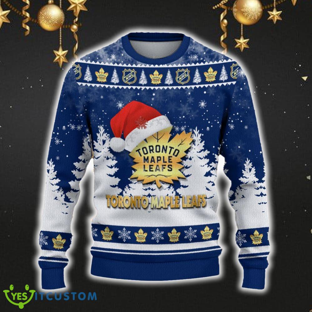 Toronto Maple Leafs Ugly Christmas Sweater Snowflakes Santa Hat Logo For Men And Women Gift Christmas 5 Toronto Maple Leafs Ugly Christmas Sweater Snowflakes Santa Hat Logo For Men And Women Gift Christmas - Toronto Maple Leafs Ugly Christmas Sweater_2
