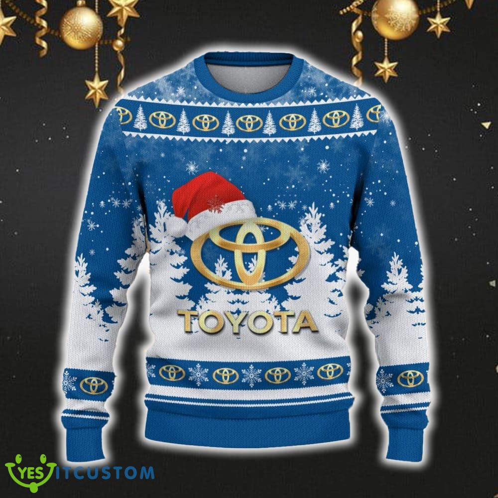 Toyota Blue Ugly Christmas Sweater Car Lovers Santa Hat Tree Christmas For Fans Gift 5 Toyota Blue Ugly Christmas Sweater Car Lovers Santa Hat Tree Christmas For Fans Gift - Toyota Blue Ugly Christmas Sweater_2