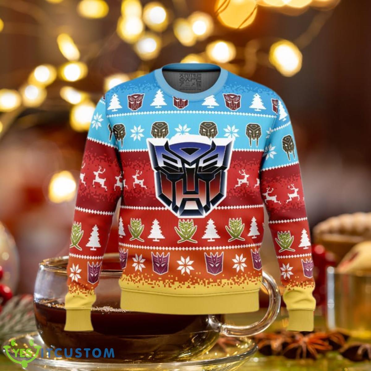 Transformers Ugly Christmas Sweaters Special Gift 3 Transformers Ugly Christmas Sweaters Special Gift Product Photo 1