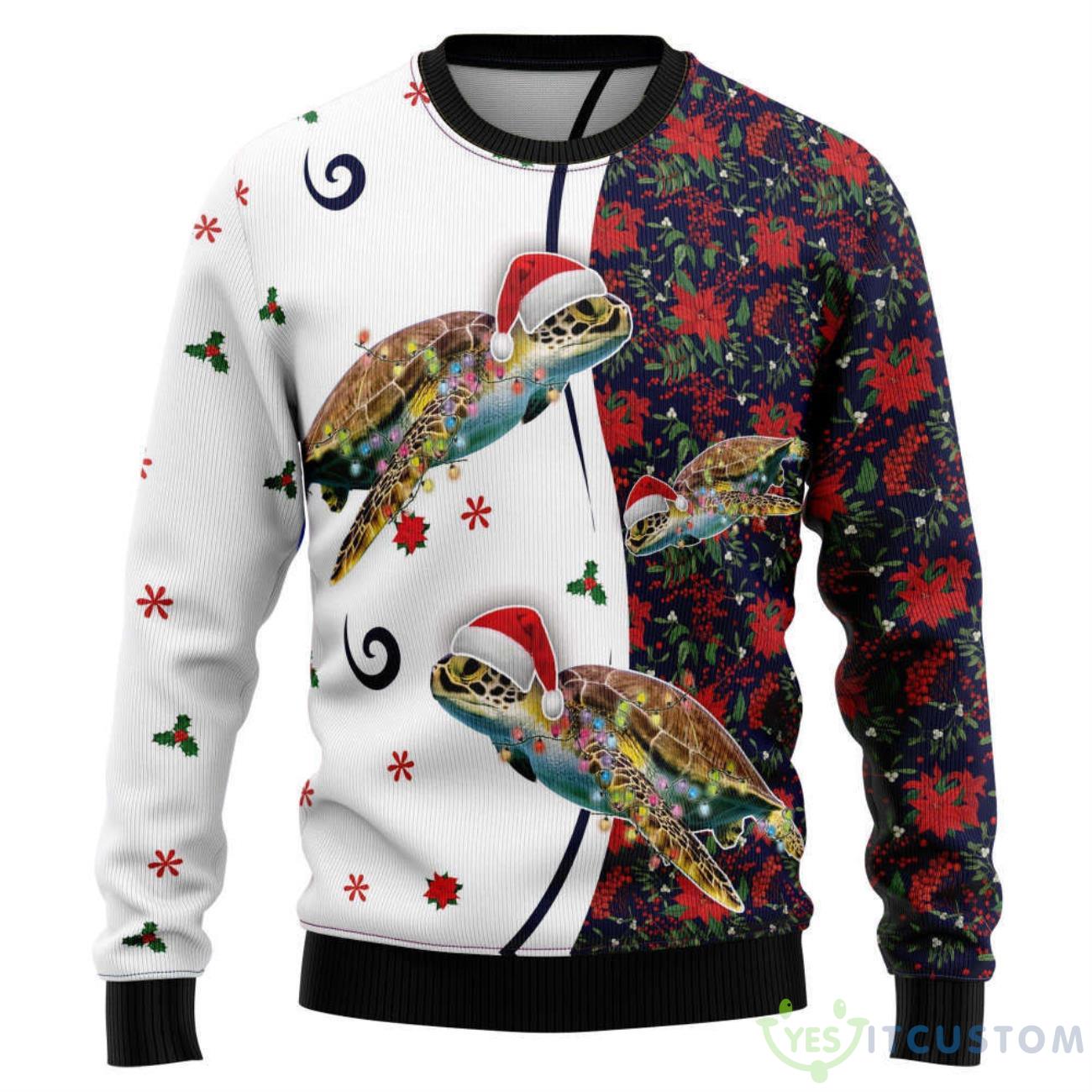 Turtle Christmas Light Ugly Christmas Sweater 5 Turtle Christmas Light Ugly Christmas Sweater Product Photo 1