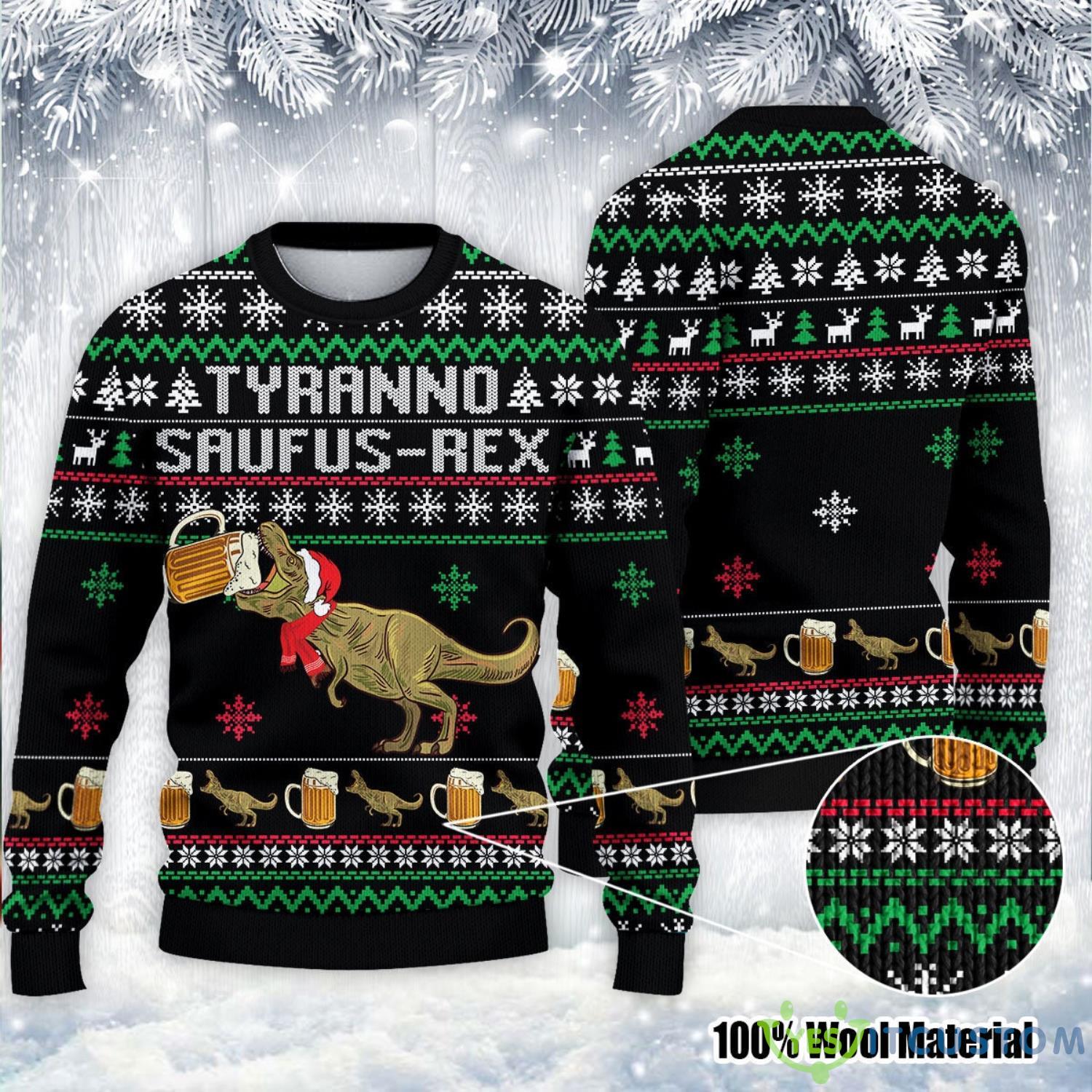 Tyrannosaurus Ugly Christmas Sweater Cute Christmas Gift Ideas 3 Tyrannosaurus Ugly Christmas Sweater Cute Christmas Gift Ideas Product Photo 1