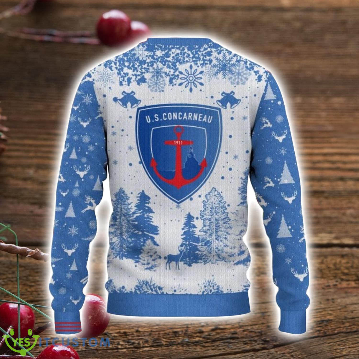 US Concarneau 3D Sweater Pine Trees Pattern Ugly Christmas Sweater For Big Fans 3 US Concarneau 3D Sweater Pine Trees Pattern Ugly Christmas Sweater For Big Fans Product Photo 3