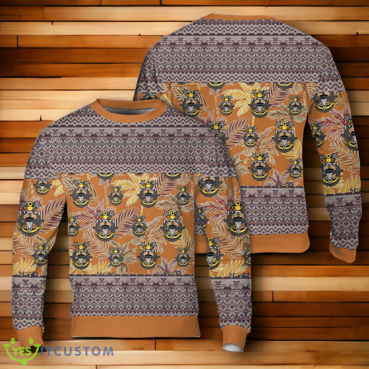 US Navy Master Chief goat skull anchor Christmas Sweater 3 US Navy Master Chief goat skull anchor Christmas Sweater Product Photo 1