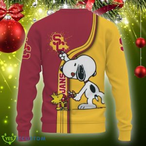USC Trojans Snoopy Sports Football Ugly Xmas Sweater Gift Holidays - USC Trojans Snoopy Sports Football Shirt-3D Sweatshirt_4