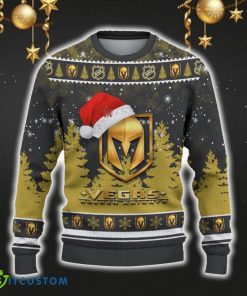 Vegas Golden Knights Ugly Christmas Sweater Snowflakes Santa Hat Logo For Men And Women Gift Christmas - Vegas Golden Knights Ugly Christmas Sweater_2