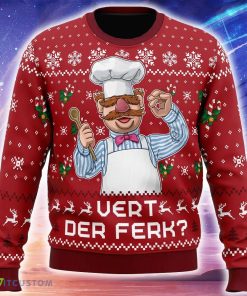 Vert Der Ferk The Muppet Show Knitted Christmas Sweater AOP Gift Holidays - Vert Der Ferk The Muppet Show Ugly Christmas Sweater_1