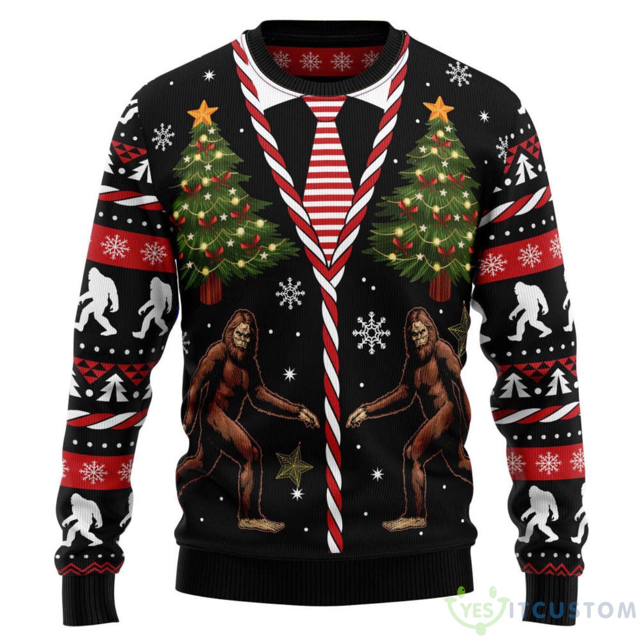 Vintage Bigfoot Ugly Christmas Sweater 5 Vintage Bigfoot Ugly Christmas Sweater Product Photo 1