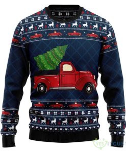 Vintage Red Truck Ugly Christmas Sweater Product Photo 1