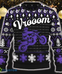 Vrooom Motobike Motorcross Knitted Xmas Sweater New Gift For Fans - Vrooom Motobike Ugly Christmas Sweater_ 1