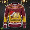 Washington Commanders Ugly Christmas Sweater Snowflakes Santa Hat Logo For Men And Women Gift Christmas - Washington Commanders Ugly Christmas Sweater_2