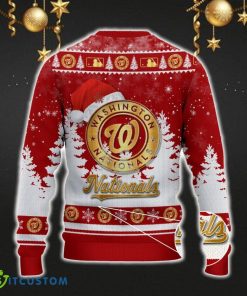 Washington Nationals Ugly Christmas Sweater Snowflakes Santa Hat Logo For Men And Women Gift Christmas - Washington Nationals Ugly Christmas Sweater_3