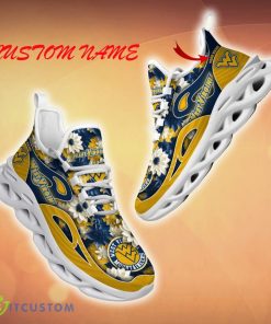 West Virginia Mountaineers Clunky Sneakers Custom Name 3D Flowers Gift For Men And Women Fans Max Soul Sneakers - West Virginia Mountaineers Clunky Sneakers Custom Name_6
