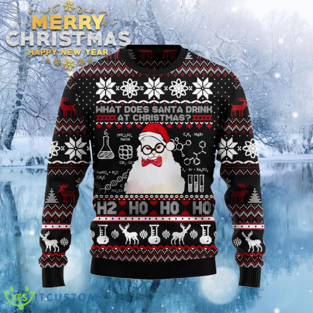 What Does Santa Drink At Christmas Ugly Christmas Gift For Men And Women, Christmas Gift 3 What Does Santa Drink At Christmas Ugly Christmas Gift For Men And Women, Christmas Gift Product Photo 1