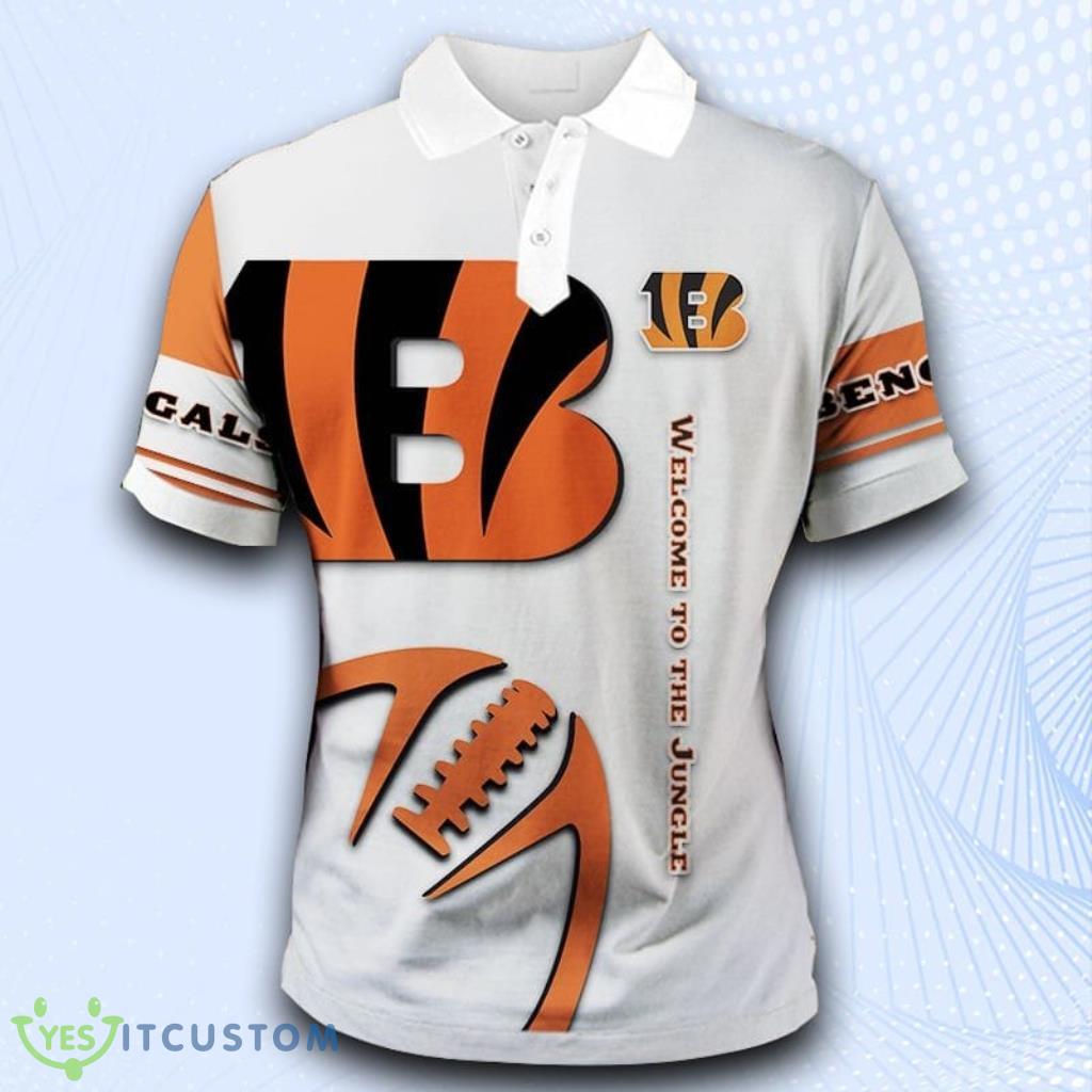 White Cincinnati Bengals Sport Polo Shirt For Fans 3 White Cincinnati Bengals Sport Polo Shirt For Fans Product Photo 1