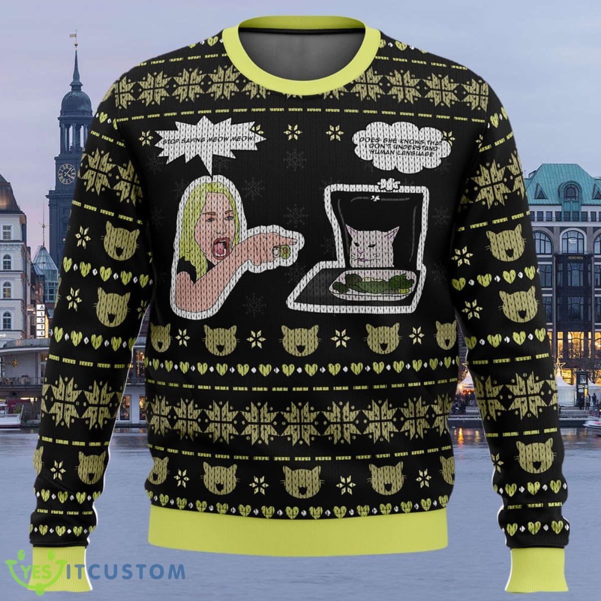 Woman Yelling At Cat Meme Ugly Christmas Sweater, Funny Cat Meme Ugly Christmas Sweater For Men Women Style Gift 3 Woman Yelling At Cat Meme Ugly Christmas Sweater, Funny Cat Meme Ugly Christmas Sweater For Men Women Style Gift Product Photo 1