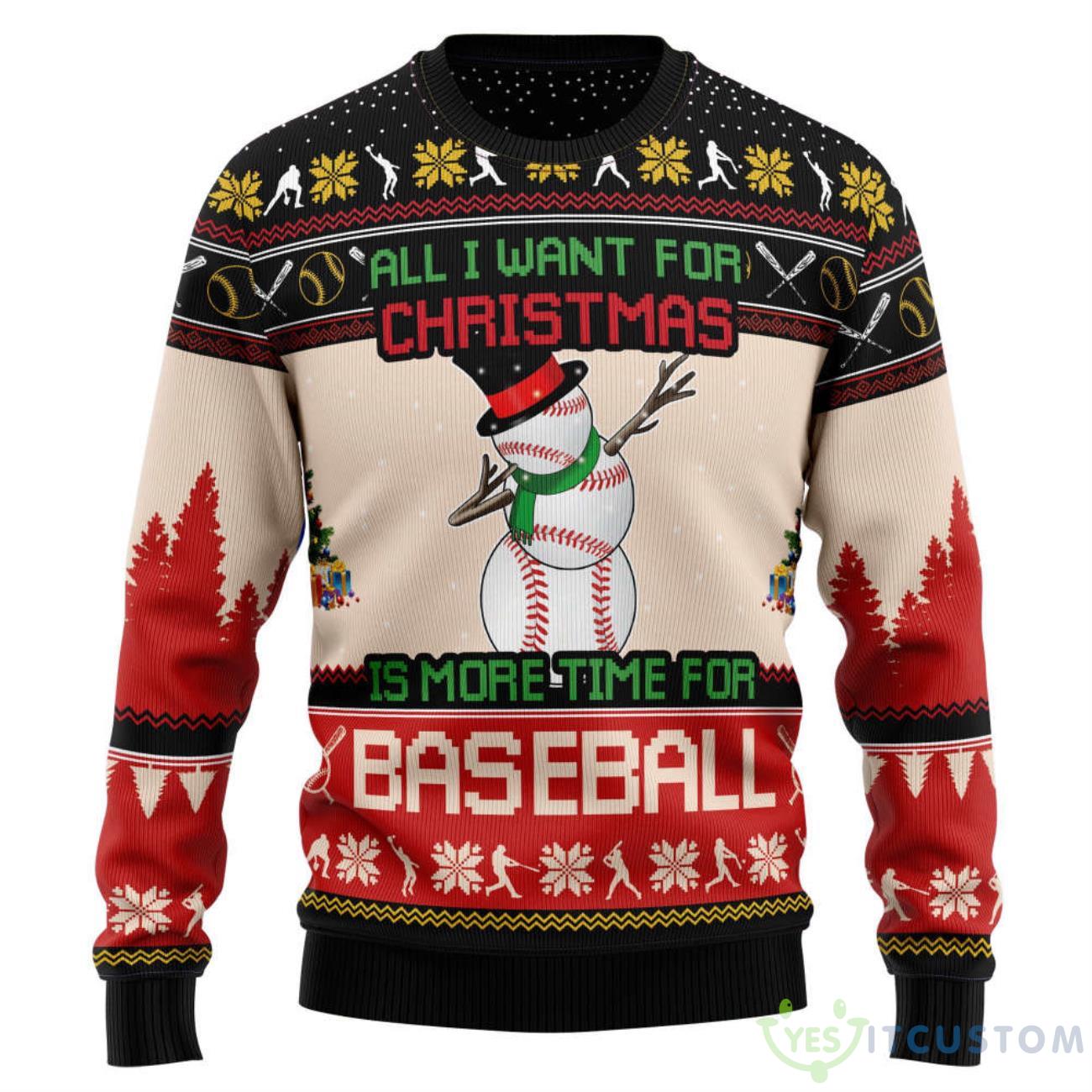 Xmas Time For Baseball Ugly Christmas Sweater 5 Xmas Time For Baseball Ugly Christmas Sweater Product Photo 1
