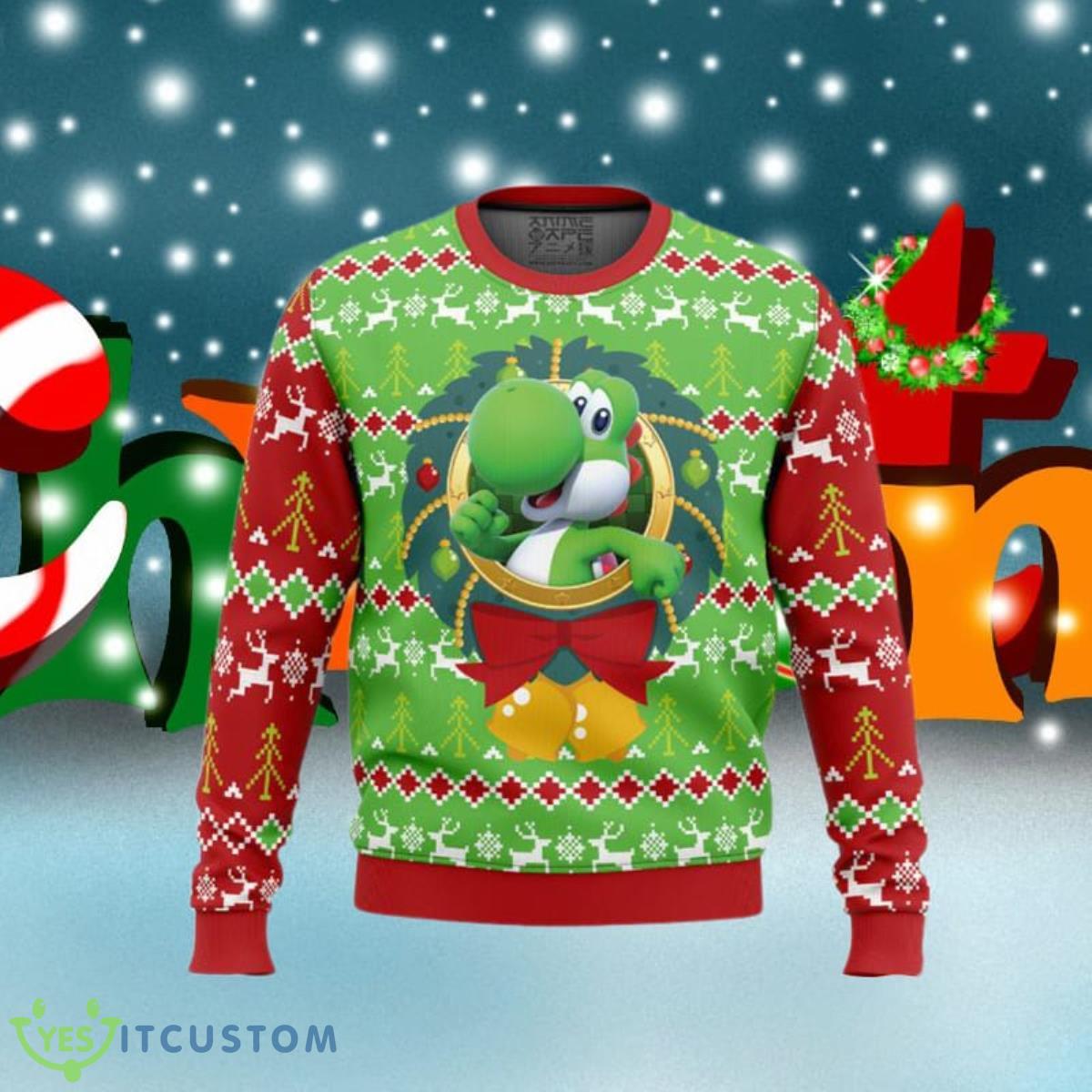 Yoshi Super Mario Ugly Christmas Sweaters Special Gift 3 Yoshi Super Mario Ugly Christmas Sweaters Special Gift Product Photo 1
