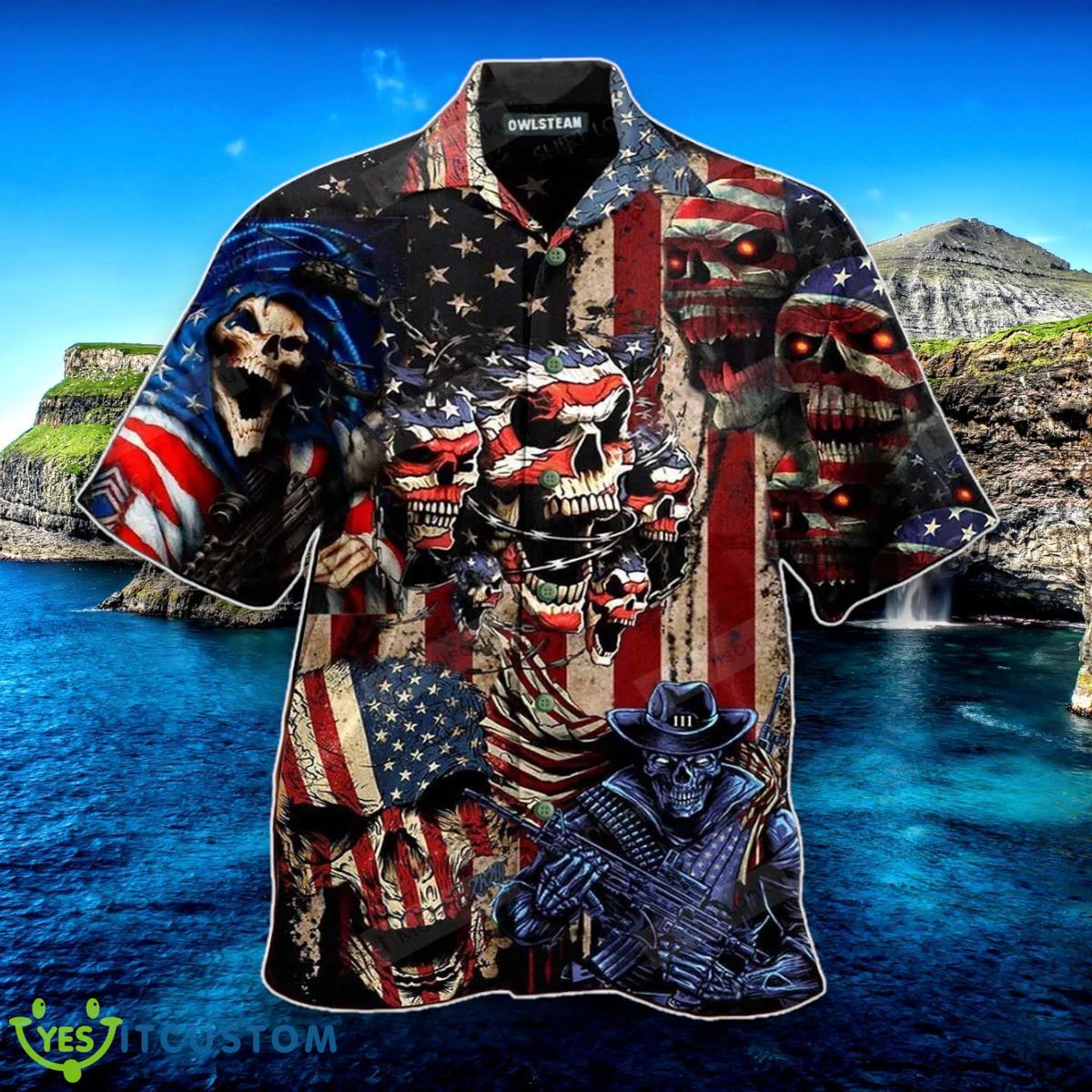 America Skull Pride Attack Edition Hawaiian Shirt Impressive Gift 2 America Skull Pride Attack Edition Hawaiian Shirt Impressive Gift Product Photo 1