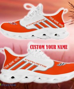 Chevrolet Corvette Orange Car Logo Max Soul Sneakers For Fans Team Running Shoes Gift Men And Women - Chevrolet Corvette Max Soul Shoes New Car_19