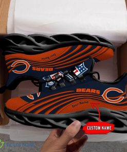 Chicago Bears Custom Name Striped Design Max Soul Shoes Running Sport Shoes Product Photo 2
