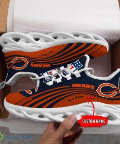 Chicago Bears Custom Name Striped Design Max Soul Shoes Running Sport Shoes Product Photo 3