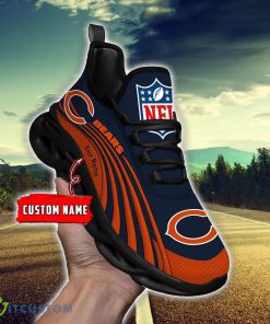 Chicago Bears Custom Name Striped Design Max Soul Shoes Running Sport Shoes Product Photo 4