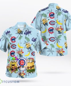 Chicago Cubs Minion Set Hawaiian Shirt And Short Gift For Fans - Chicago Cubs Minion Hawaiian Shirt_1