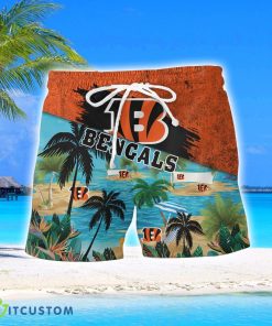 Cincinnati Bengals Beach Coconut Pattern Aloha Hawaiian Shirt And Shorts 3 Cincinnati Bengals Beach Coconut Pattern Aloha Hawaiian Shirt And Shorts Product Photo 2