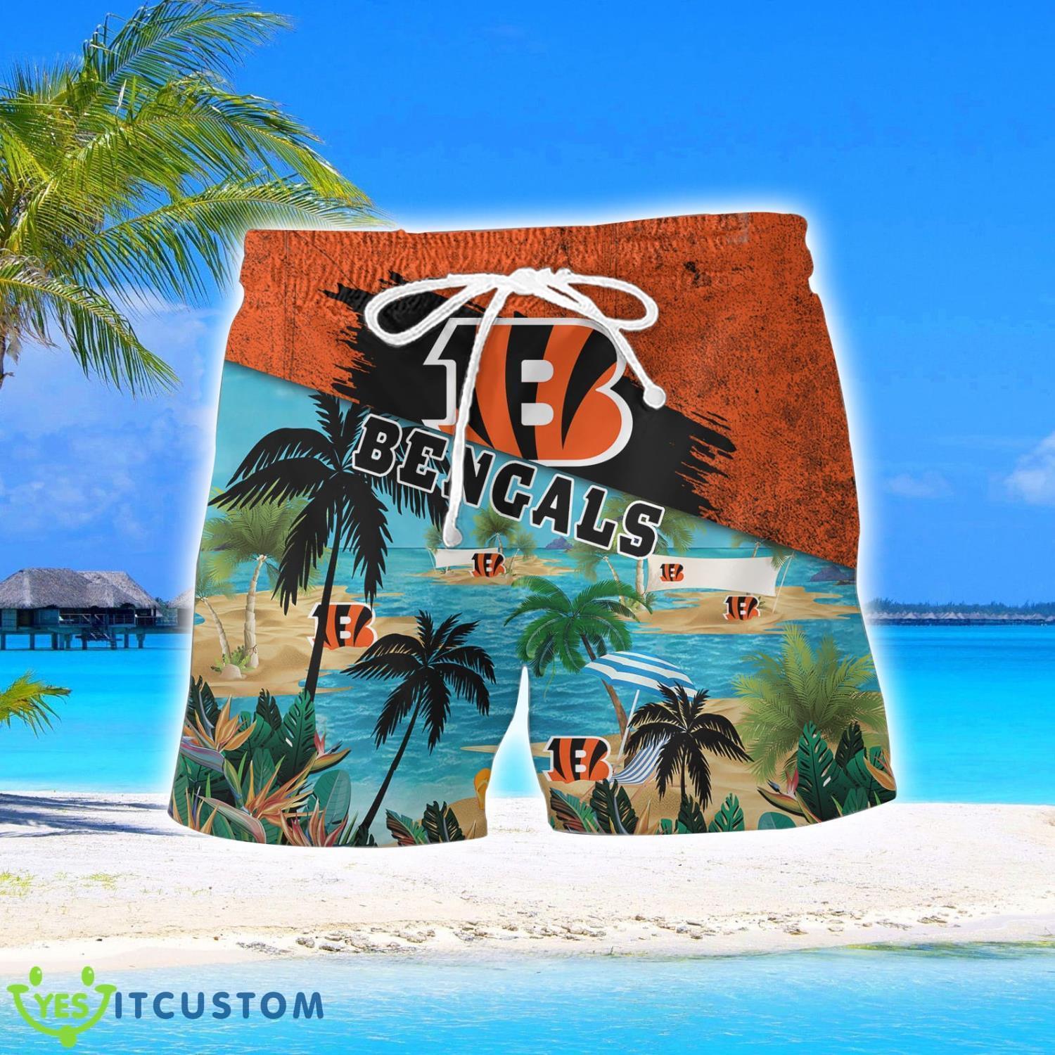 Cincinnati Bengals Beach Coconut Pattern Aloha Hawaiian Shirt And Shorts 5 Cincinnati Bengals Beach Coconut Pattern Aloha Hawaiian Shirt And Shorts Product Photo 2