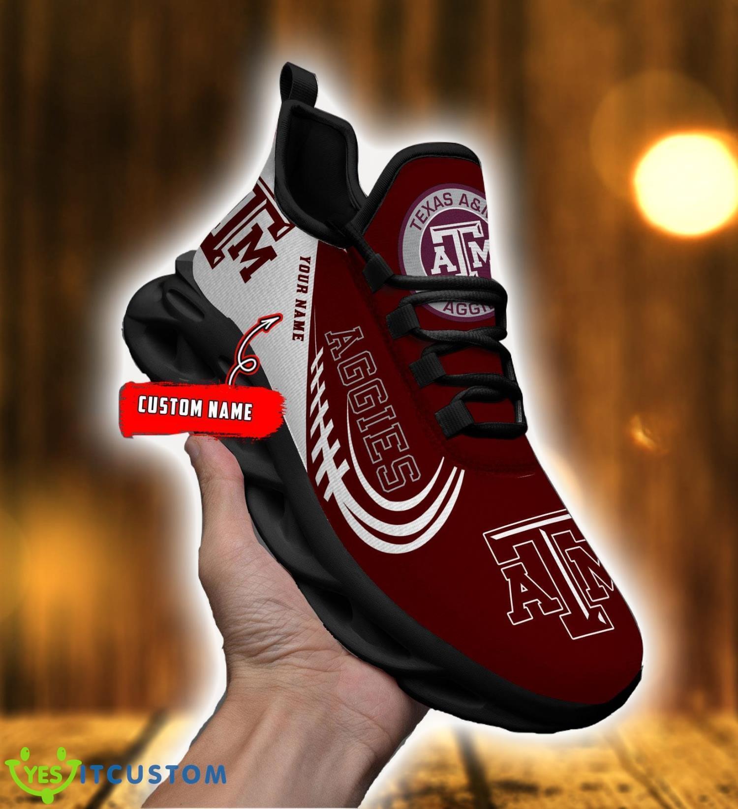 Custom Nam NCAA Teams Texas A&M Aggies Personalized Name Sneakers Max Soul Shoes 12 Custom Nam NCAA Teams Texas A&M Aggies Personalized Name Sneakers Max Soul Shoes Product Photo 2