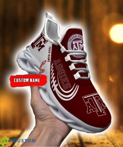 Custom Nam NCAA Teams Texas A&M Aggies Personalized Name Sneakers Max Soul Shoes Product Photo 1